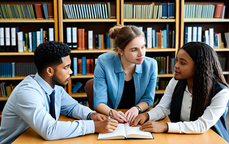 모듈식 교육의 효과적인 평가 기준 - A professional teacher, fully clothed in modest attire, reviewing student quizzes at their desk in a...