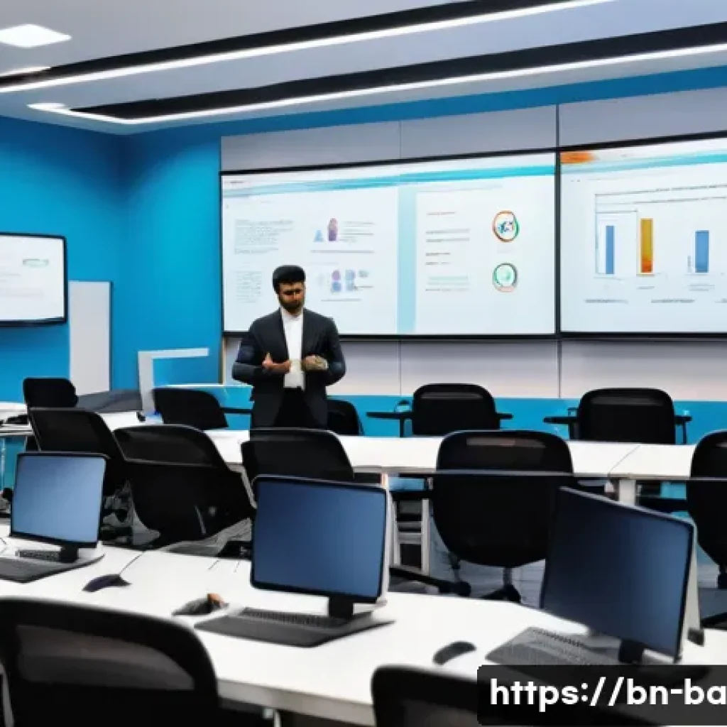 모듈식 역량 개발의 우수 사례 분석 - A modern corporate training room in a high-tech office environment filled with diverse Bengali profe...